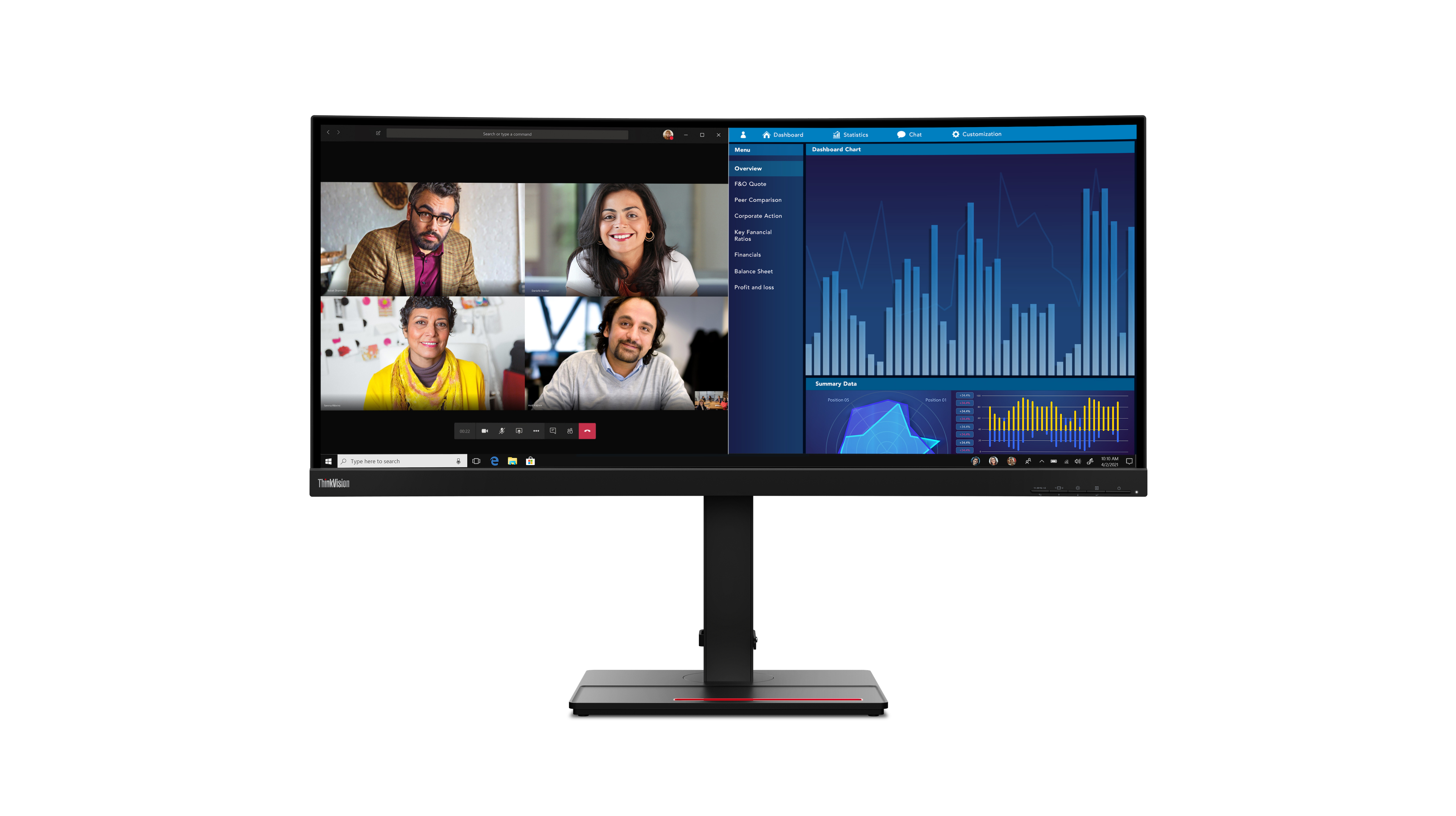 Lenovo™ ThinkVision® P34w-20 Bildschirm Modell 63F2-RAT3