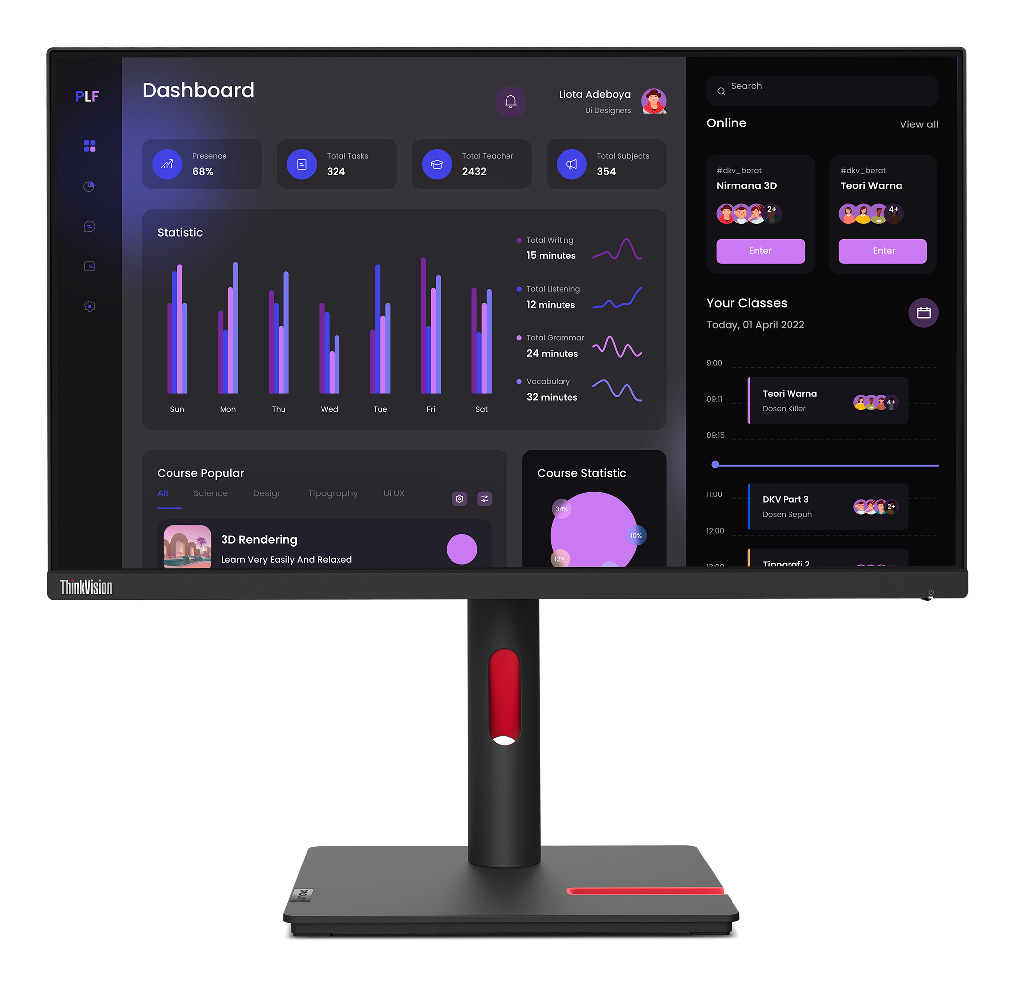 Lenovo™ ThinkVision® T24i-30 Bildschirm Modell 63CF-MATX